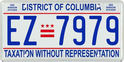 DC license plate EZ7979