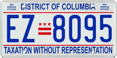 DC license plate EZ8095