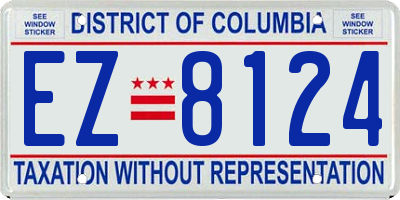 DC license plate EZ8124