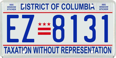 DC license plate EZ8131