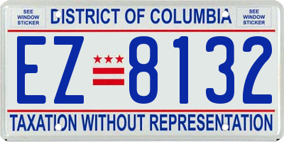 DC license plate EZ8132