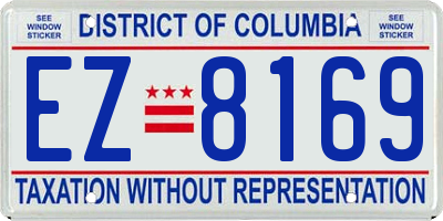 DC license plate EZ8169