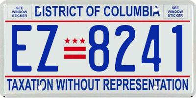 DC license plate EZ8241