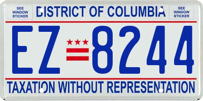 DC license plate EZ8244