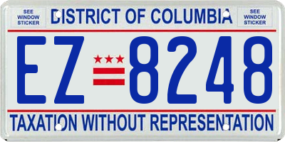 DC license plate EZ8248