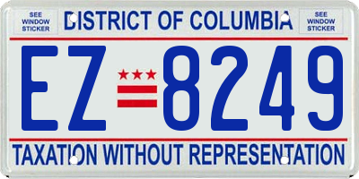 DC license plate EZ8249