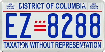 DC license plate EZ8288