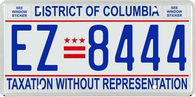 DC license plate EZ8444