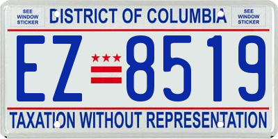 DC license plate EZ8519