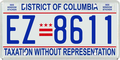 DC license plate EZ8611