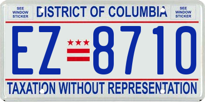 DC license plate EZ8710