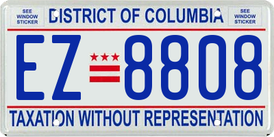 DC license plate EZ8808