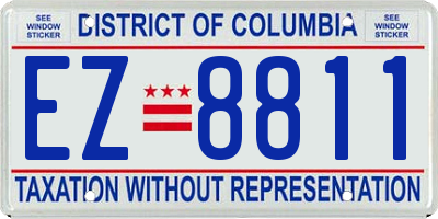 DC license plate EZ8811