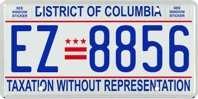 DC license plate EZ8856