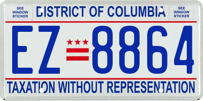 DC license plate EZ8864