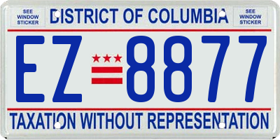 DC license plate EZ8877