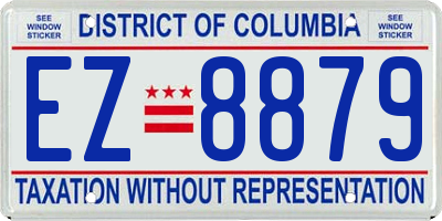 DC license plate EZ8879