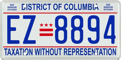 DC license plate EZ8894