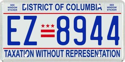 DC license plate EZ8944