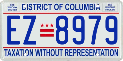 DC license plate EZ8979