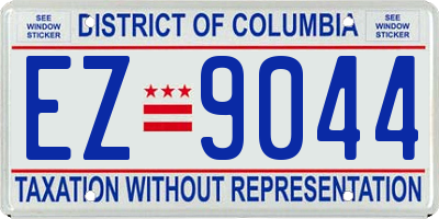 DC license plate EZ9044