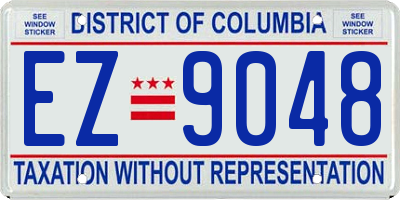 DC license plate EZ9048