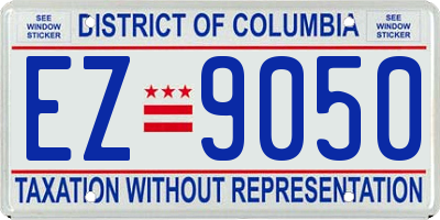 DC license plate EZ9050