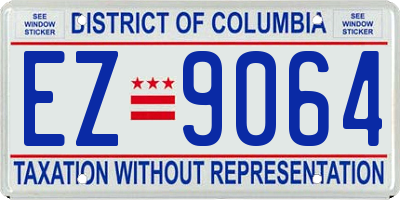 DC license plate EZ9064