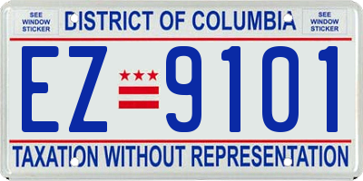 DC license plate EZ9101