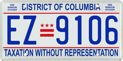 DC license plate EZ9106