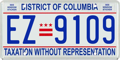 DC license plate EZ9109