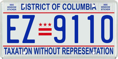 DC license plate EZ9110