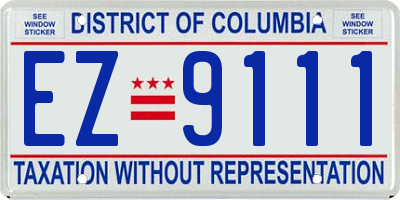 DC license plate EZ9111