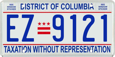 DC license plate EZ9121