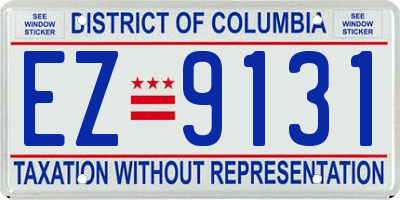 DC license plate EZ9131