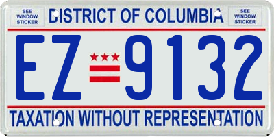 DC license plate EZ9132