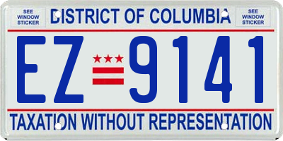 DC license plate EZ9141