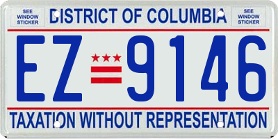 DC license plate EZ9146