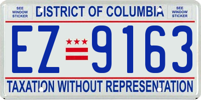 DC license plate EZ9163