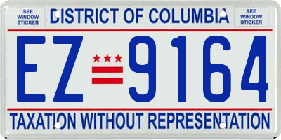 DC license plate EZ9164