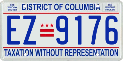 DC license plate EZ9176