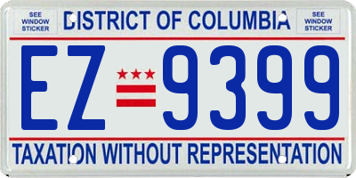 DC license plate EZ9399