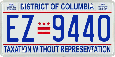 DC license plate EZ9440