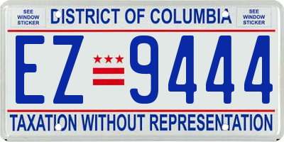 DC license plate EZ9444