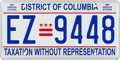 DC license plate EZ9448