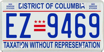 DC license plate EZ9469