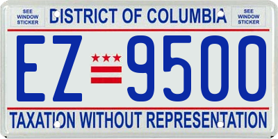 DC license plate EZ9500