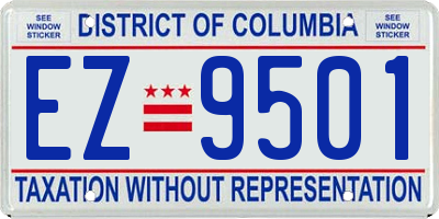 DC license plate EZ9501