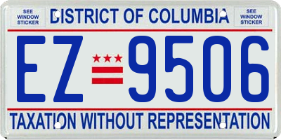 DC license plate EZ9506