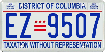 DC license plate EZ9507